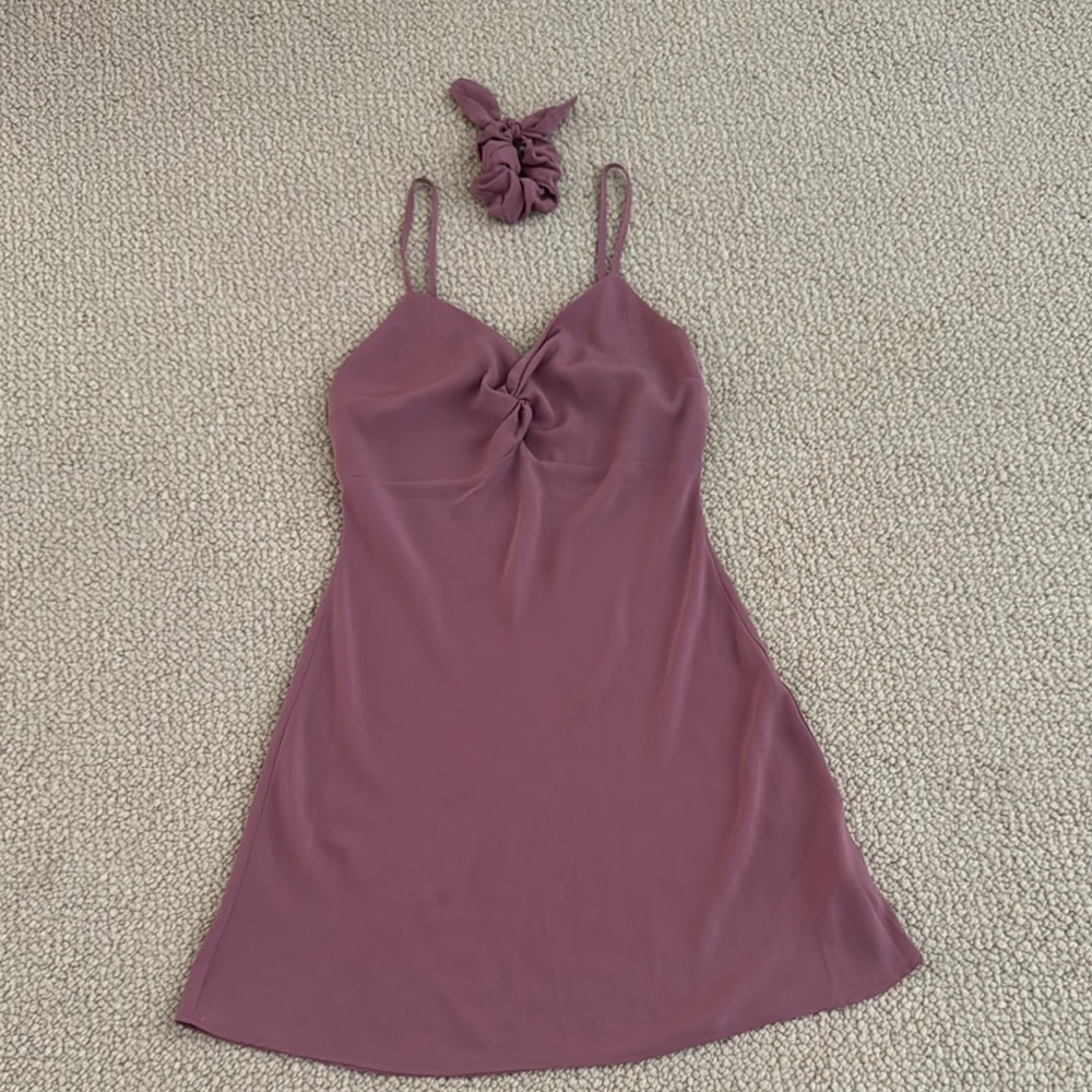 Abercrombie & Fitch Mauve Mini Dress Elegant Silhouette